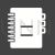 Diary Glyph Inverted Icon