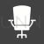 Office Chair Glyph Inverted Icon