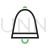 Bell Line Green Black Icon