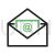 Email Line Green Black Icon