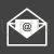 Email Glyph Inverted Icon