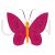Butterfly Flat Multicolor Icon