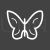 Butterfly Line Inverted Icon