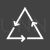 Recycle I Glyph Inverted Icon