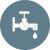 Water Tap Flat Round Icon