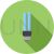 Energy Saver bulb Flat Shadowed Icon - IconBunny