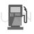 Petrol Station Greyscale Icon