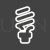 Electric Bulb I Line Inverted Icon