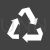 Recycle II Glyph Inverted Icon
