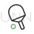 Table Tennis Line Green Black Icon - IconBunny