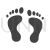 Feet Glyph Icon