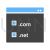 Domain Registration Blue Black Icon