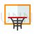 Basketball Hoop Flat Multicolor Icon - IconBunny