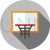 Basketball Hoop Flat Shadowed Icon - IconBunny