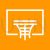 Basketball Hoop Line Multicolor B/G Icon - IconBunny