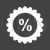 Percentage Glyph Inverted Icon