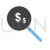 View Currency Blue Black Icon
