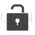 Open Lock I Glyph Icon