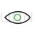 Eye Line Green Black Icon
