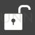 Unlock Glyph Inverted Icon