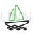 Boating Line Green Black Icon - IconBunny
