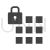 Passcode Lock II Glyph Icon