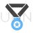 Medal Blue Black Icon - IconBunny