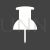Thumb Pin Glyph Inverted Icon