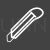 Paper Cutter Line Inverted Icon