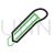 Paper Cutter Line Green Black Icon
