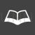 Open Book Glyph Inverted Icon