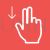 Two Fingers Down Line Multicolor B/G Icon