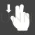 Two Fingers Down Glyph Inverted Icon