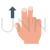 Two Fingers Up Flat Multicolor Icon