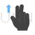 Two Fingers Up Blue Black Icon