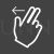 Two Fingers Left Line Inverted Icon