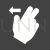 Two Fingers Left Glyph Inverted Icon