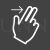 Two Fingers Right Line Inverted Icon