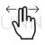 Two Fingers Horizontal Scroll Line Icon