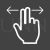 Two Fingers Horizontal Scroll Line Inverted Icon