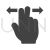 Two Fingers Horizontal Scroll Glyph Icon