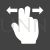 Two Fingers Horizontal Scroll Glyph Inverted Icon