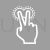 Two Fingers Double Tap Line Multicolor B/G Icon