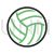 Volley ball Line Green Black Icon - IconBunny