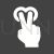 Two Fingers Tap and Hold Glyph Inverted Icon