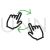 Rotate with Two Hands Line Green Black Icon