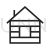 Wood Cabin Line Icon