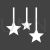 Hanging Stars Glyph Inverted Icon