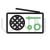 Radio Line Green Black Icon - IconBunny