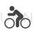 Cycling Person Glyph Icon - IconBunny